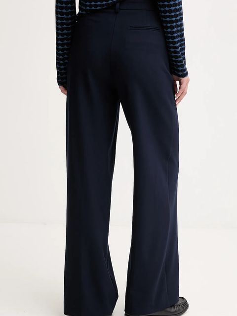 United Colors of Benetton spodnie damskie kolor granatowy proste high waist 4L4HDF07F - zdjęcie produktu nr 2