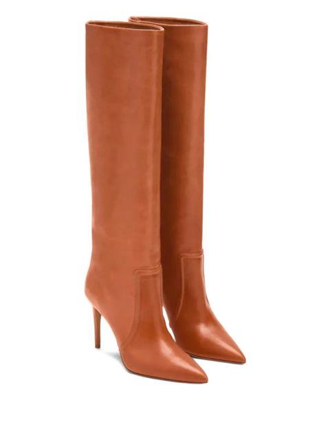 Paris Texas 85mm pointed leather boots - Brown - zdjęcie produktu nr 2