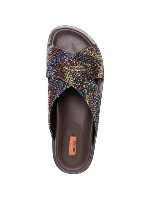 Missoni sequin criss-cross sandals - Black