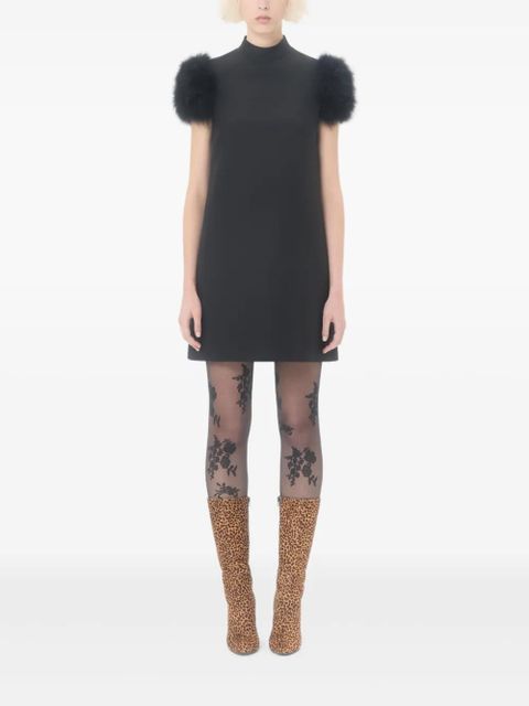 Valentino Garavani Crepe Couture feather mini dress - Black - zdjęcie produktu nr 2