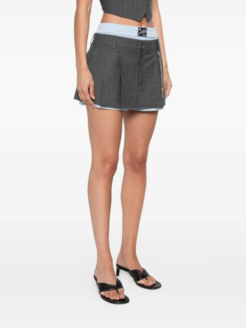 Alexander Wang pleated key-chain shorts - Grey
