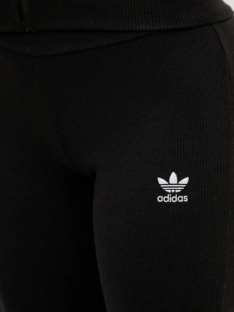 adidas Originals spodnie Essential damskie kolor czarny dzwony high waist IW5727
