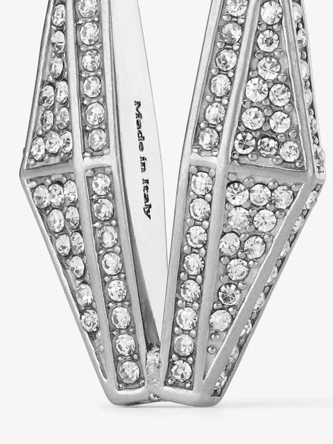 Jimmy Choo Diamond Chain crystal-embellished earrings - Silver