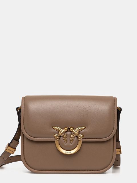 Pinko torebka skórzana kolor brązowy 104297 A26L