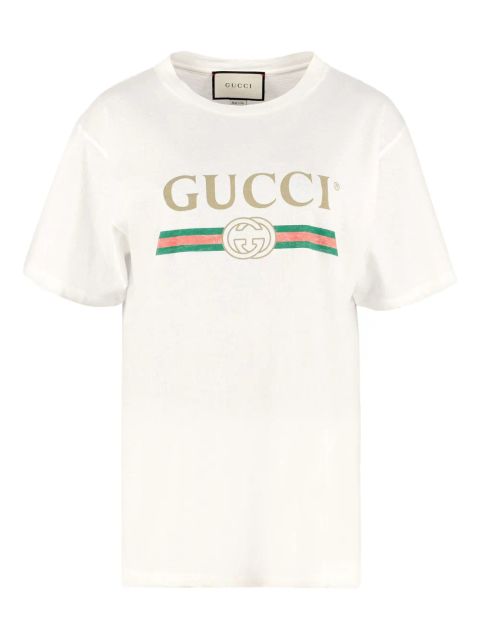 Gucci logo-print cotton T-shirt - White