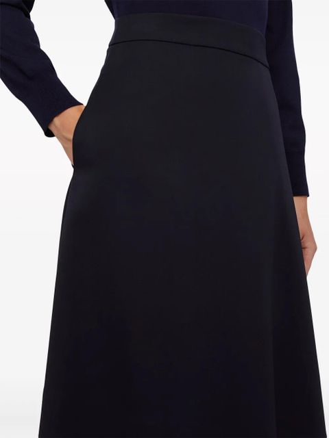 Jil Sander asymmetric midi skirt - Blue