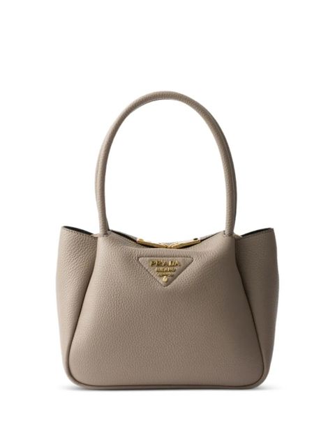 Prada small leather tote bag - Brown - zdjęcie produktu nr 1