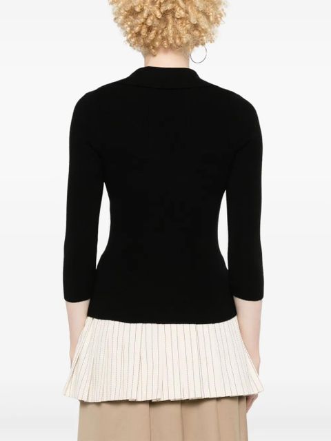 Vivienne Westwood Orb-embroidered polo jumper - Black