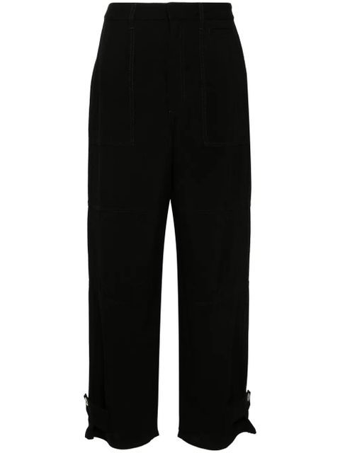 LOEWE Anagram-tab tapered trousers - Black - zdjęcie produktu nr 1