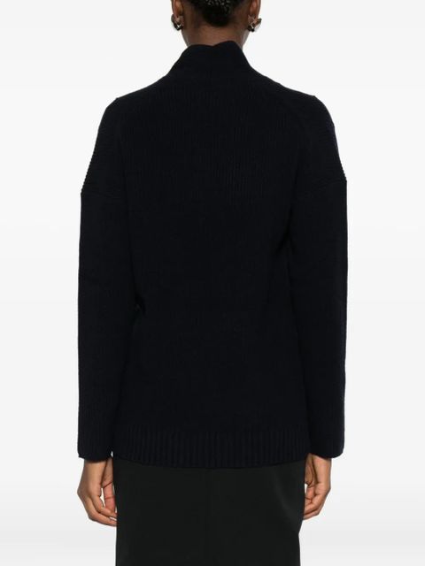 Max Mara double-breasted ribbed cardigan - 008 BLACK