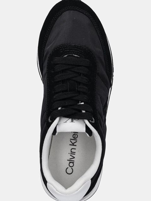 Calvin Klein sneakersy RETRO RUNNER LACE UP NYLON MG damskie kolor czarny YW0YW01990