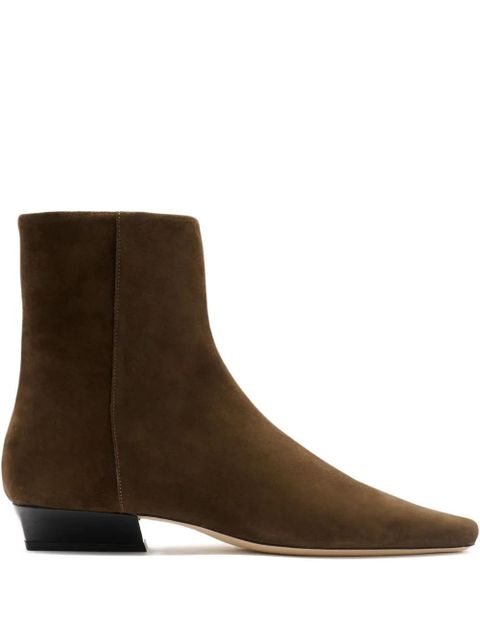STAUD zipped block-heel ankle boots - Brown - zdjęcie produktu nr 1