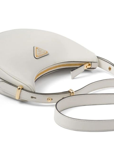 Prada Arqué leather shoulder bag - White