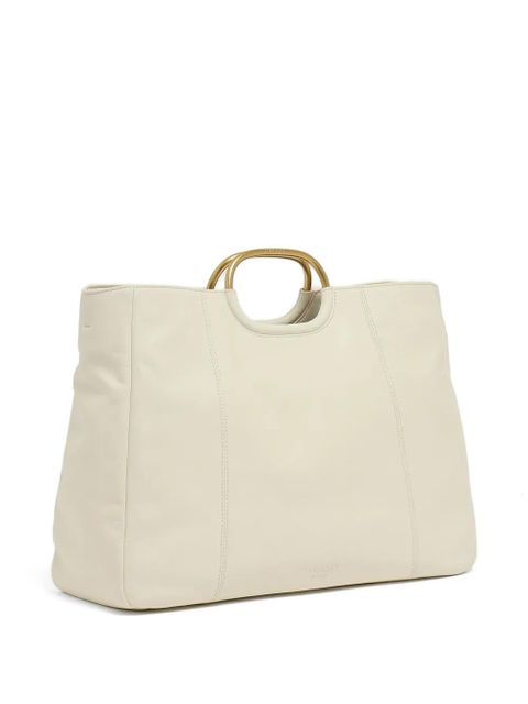 TWINSET metal-handle leather tote bag - Neutrals