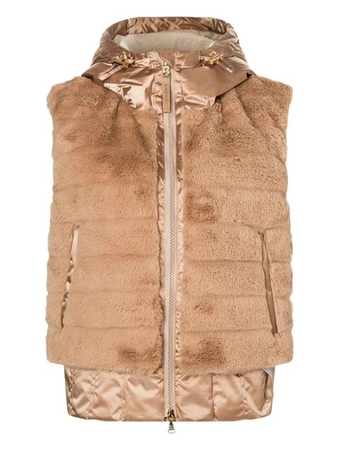 BOGNER Yumi quilted faux-fur hooded gilet - Neutrals - zdjęcie produktu nr 1