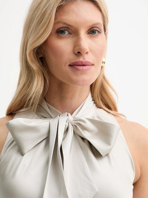 Forte Forte bluzka jedwabna damska kolor beżowy gładka 14078.my.top