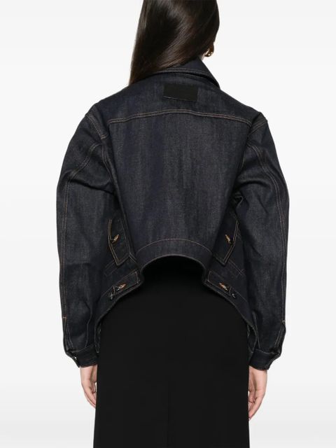 Givenchy curved-hem denim jacket - Blue