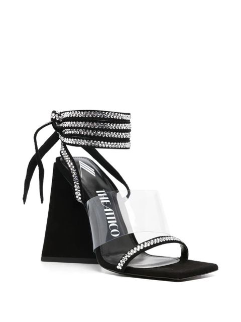 The Attico Isa 115mm embellished leather sandals - Black - zdjęcie produktu nr 2