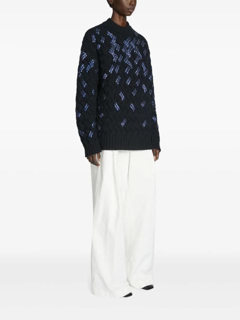 DRIES VAN NOTEN sequin-embellished sweater - Black