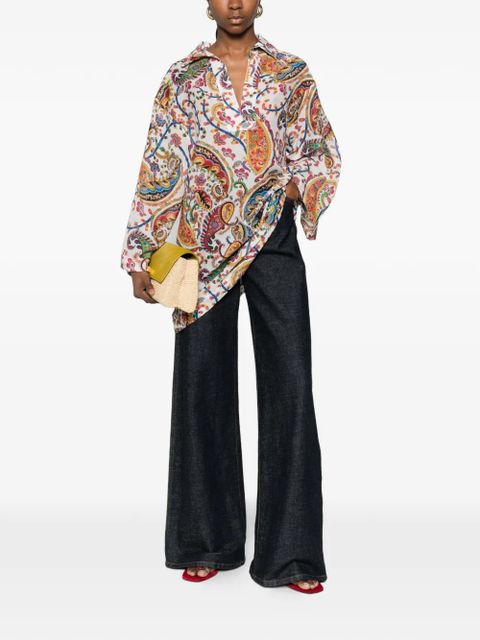 ETRO paisley V-neck blouses - White - zdjęcie produktu nr 2