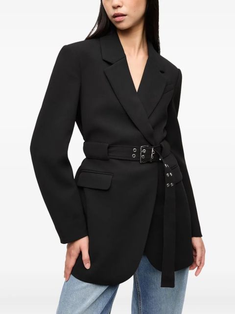 GANNI belted blazer - Black