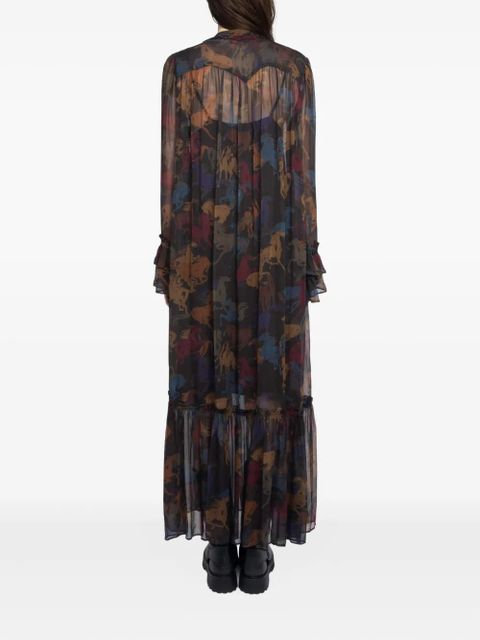 Zadig&Voltaire Ralicel horse-print maxi dress - Brown