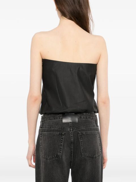 Alexander Wang leather strapless top - Black