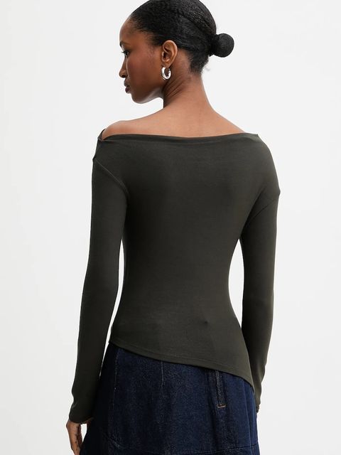 Answear.LAB longsleeve damski kolor zielony