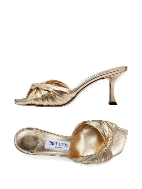 Jimmy Choo Skye twist mules - Gold - zdjęcie produktu nr 2