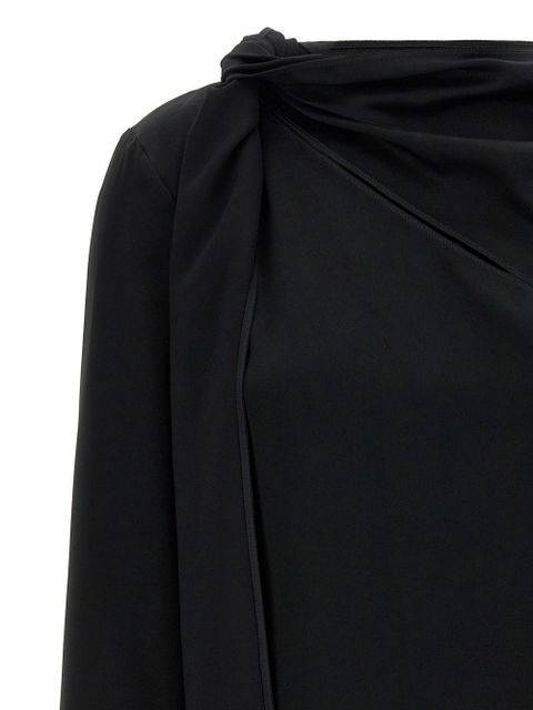 Givenchy bow-detail draped blouse - Black