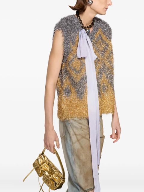 Acne Studios geometric-pattern vest - Grey