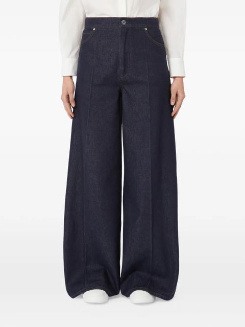 Max Mara logo-patch jeans - Blue