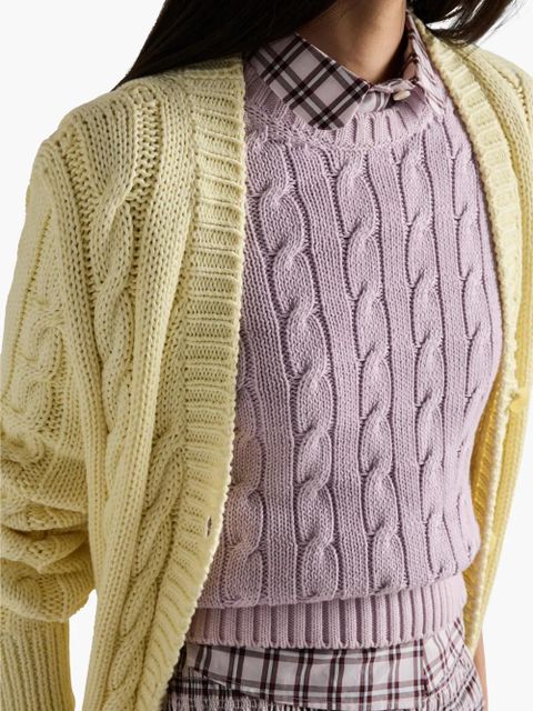 Prada check-print cotton shirt - Pink