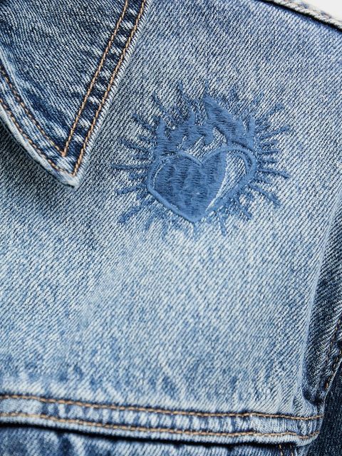 Hugo Blue kurtka jeansowa kolor niebieski przejściowa 50546316