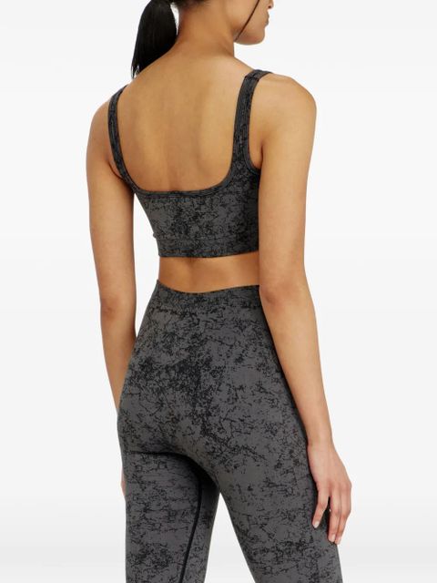 Diesel printed seamless sports bra - Grey