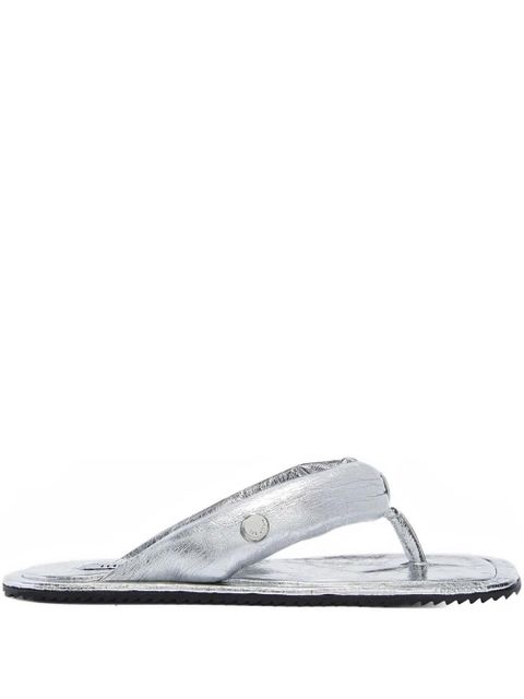 The Attico Indie padded thong slippers - Silver