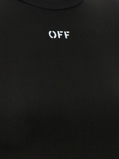 Off-White logo-print crew-neck sweater - Black