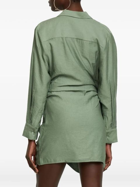 Jacquemus La Robe Bahia asymmetric mini dress - Green