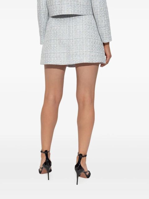 Self-Portrait tweed mini skirt - Blue
