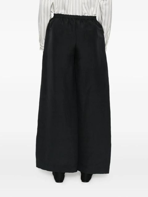 The Row silk trousers - Black