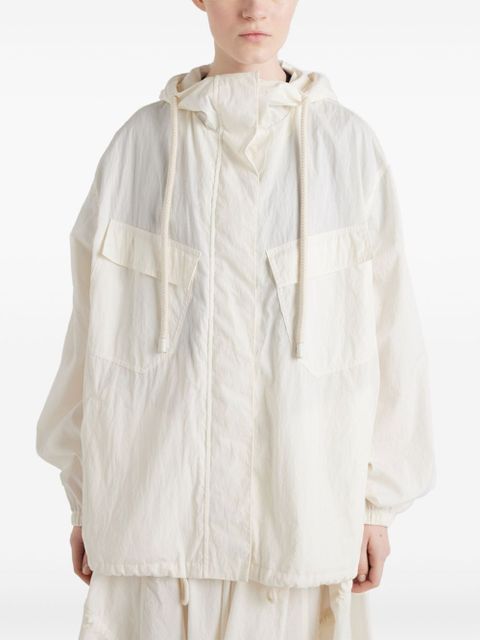 Prada pongé blouson jacket - Neutrals