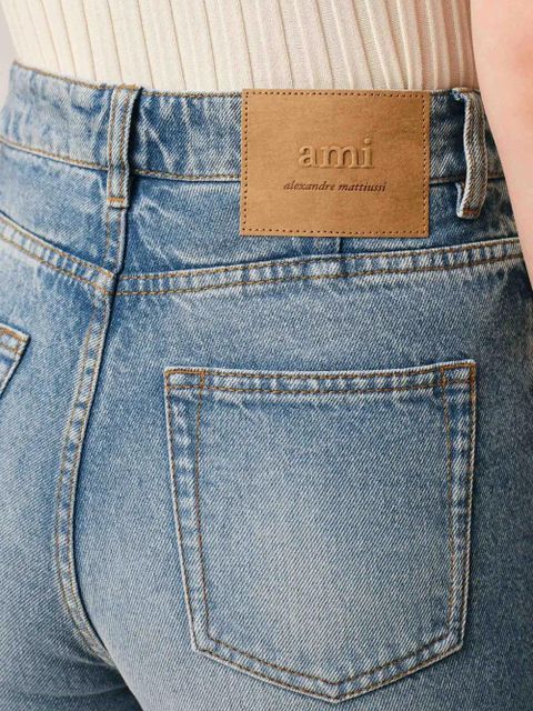 AMI Paris flared high-waist trousers - Blue