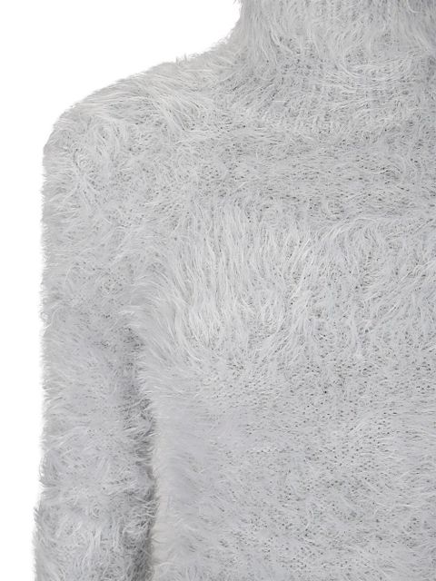 MM6 Maison Margiela high-neck fluffy sweater - Grey