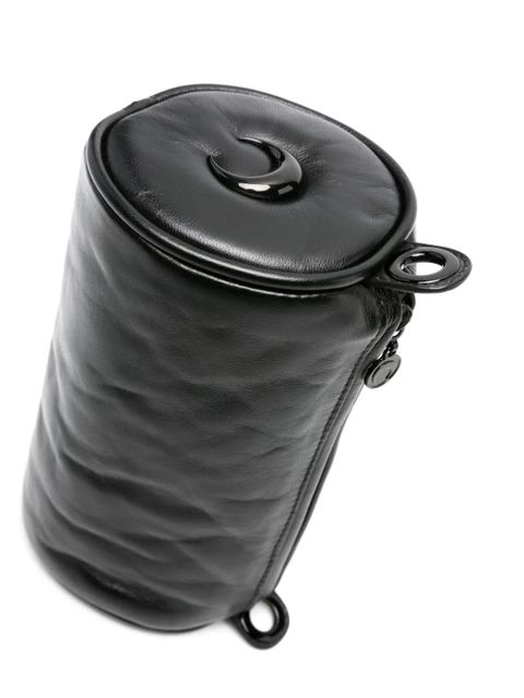 Marine Serre Billow leather crossbody bag - Black