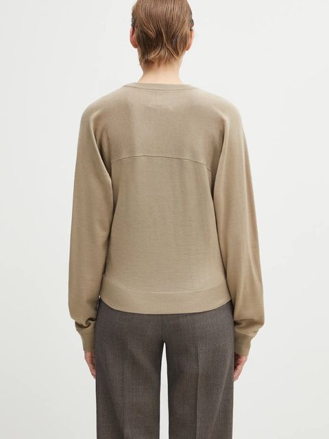 MM6 Maison Margiela sweter damski kolor beżowy lekki S62HL0040.M13188.114