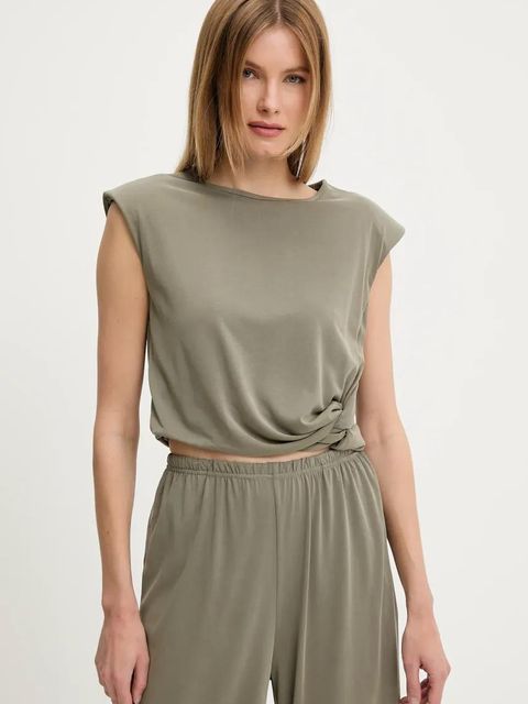 Answear.LAB bluzka i spodnie damski kolor zielony