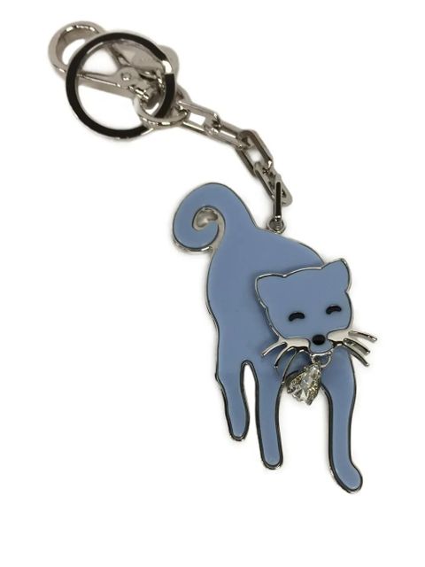 Miu Miu cat-shaped enamel keychain - Blue - zdjęcie produktu nr 1