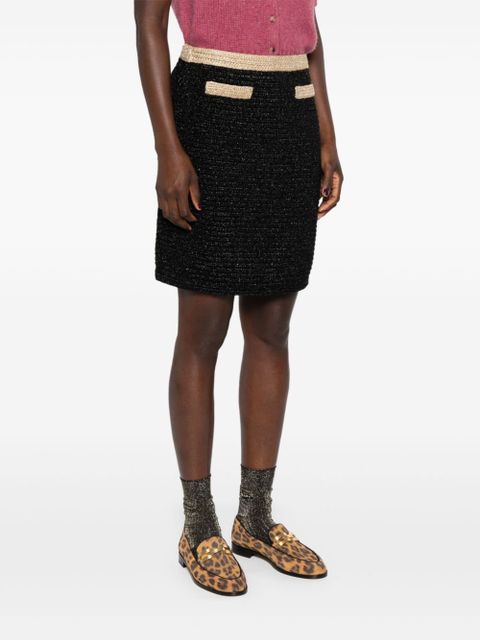 Miu Miu lamé knitted miniskirt - Black