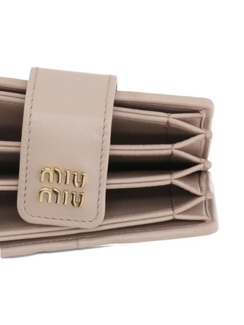Miu Miu Matelasse card holder - Neutrals