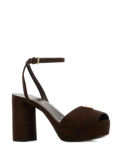 Prada 110mm platform ankle-strap sandals - Brown - zdjęcie produktu nr 2